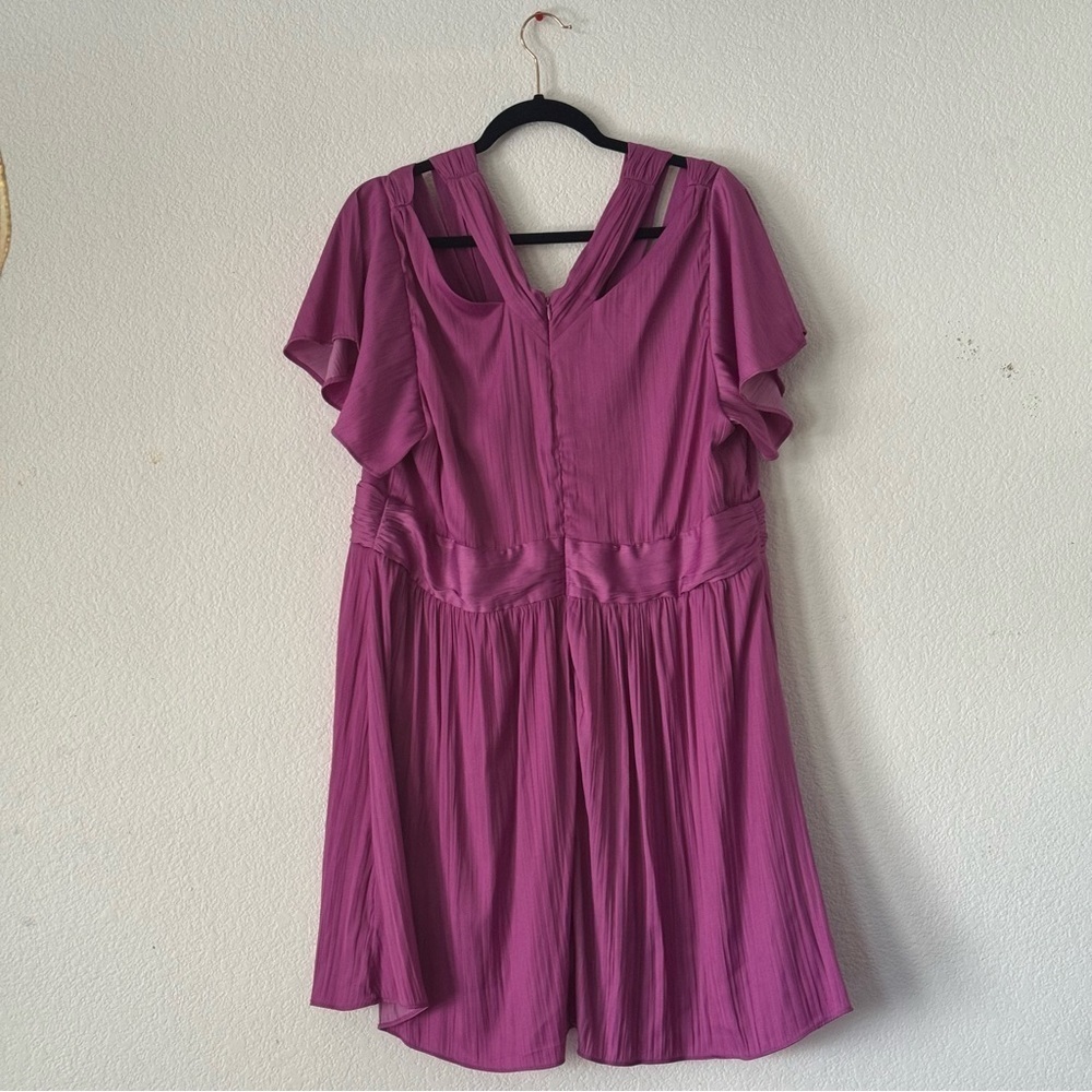 Anthropologie Deep V Vibrant Mini Dress - Picture 4 of 9